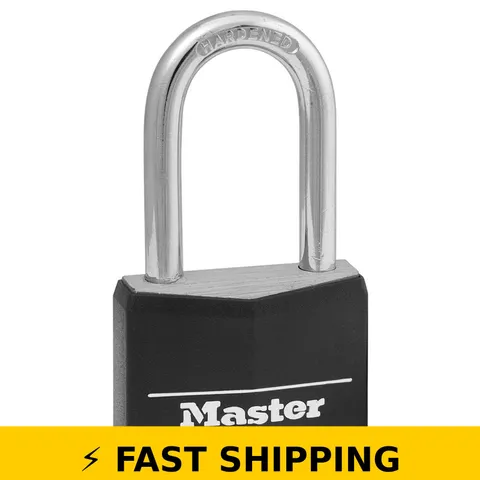 Master Lock Black Covered Aluminum Lock, Keyed Padlock 141DLF