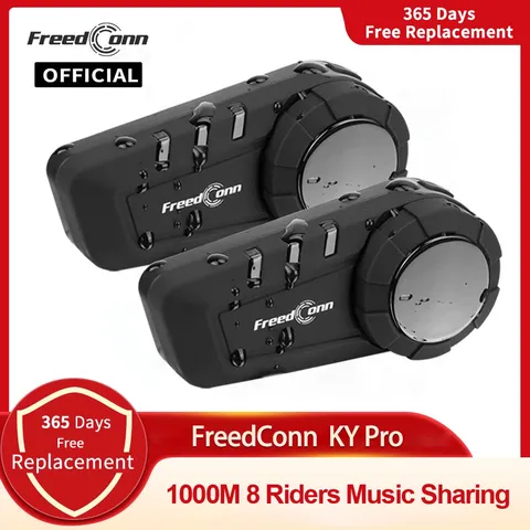 Freedconn KY Pro Motorcycle Intercom Bluetooth helmet Headset Motorbike 6 Riders