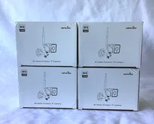 NIOB Set of 4 Wansview W6 Wireless Outdoor IP Cameras 1080p White