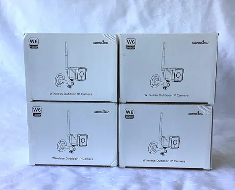 NIOB Set of 4 Wansview W6 Wireless Outdoor IP Cameras 1080p White