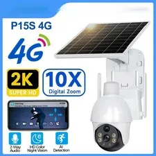 4G Sim 6MP Solar Outdoor Cameras PTZ Surveillance Outdoor Waterproof Security 