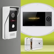 HOMSECUR 4 Wire Video Door Phone Call Intercom Door Unlock Monitoring Security