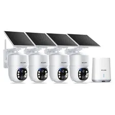 SOLIOM- 5MP Security Cameras Wireless Outdoor, No Subscription & Solar