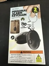 2 BY-TECH Personal Alarm Keychains Loud Alert LED Light 120dB Self-Defense Siren
