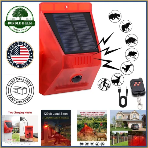 Remote-Controlled Solar Strobe Alarm with Motion Detection for Farm Security