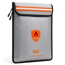 15x11 Inch Fireproof Waterproof Document Bag 3Layer 2200F Rated Safe Pouch
