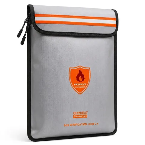 15x11 Inch Fireproof Waterproof Document Bag 3Layer 2200F Rated Safe Pouch