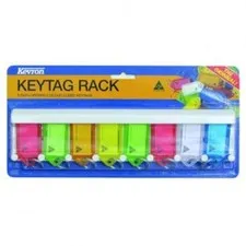 KEVRON ID6 8 Key Tag Holder Rack -Click Key Tags -FREE POST