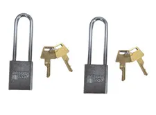 2-PACK American Lock Keyed Padlock 3/4 in Rectangle Silver A5102 KD