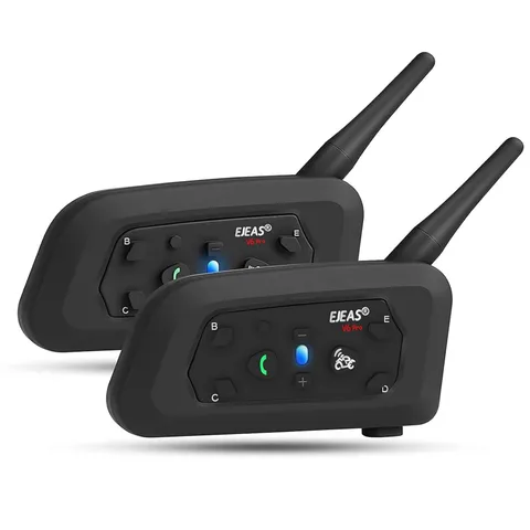 Motorcycle Helmet with Bluetooth Intercom 1200M Range V6-2 Size, Motorcycle