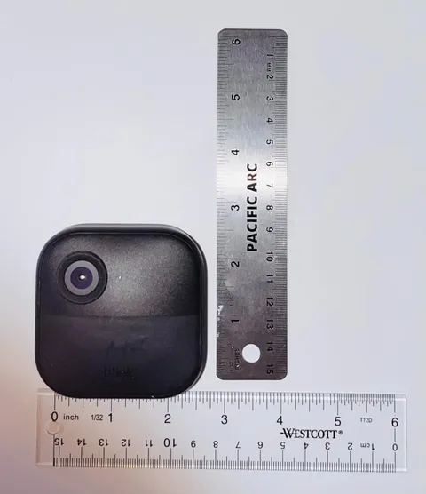 Wireless smart security camera, two-year battery life, two-way communication.