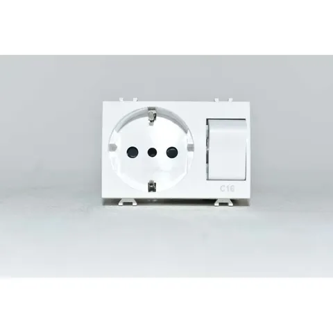 ABB 2CSK1325CH Schuko Interlocked Socket With Circuit Breaker 2P+N 16Amp 2