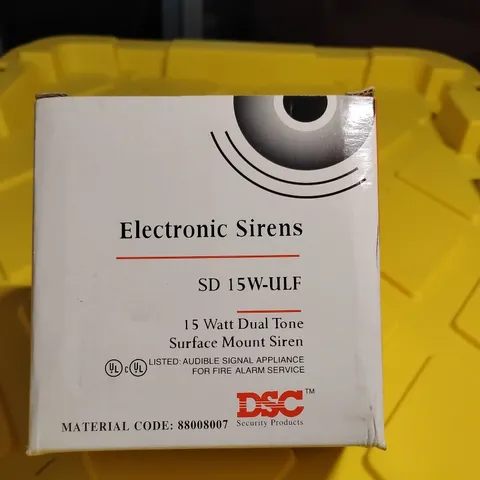 DSC Electronic Siren SD 15W-ULF 15-Watt Dual Tone Surface Mount Siren. NEW
