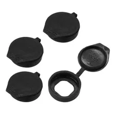 4Pack Black Plastic Key Panel Cam Lock Dust Cover Waterproof Cap