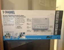Vintage NVI WI-3PN 3 Channel Wireless Intercom System NOS New Complete in Box