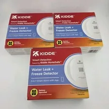3 New Kidde Smart Water Leak and Freeze Detector WiFi Alexa Google 60WLDR-W
