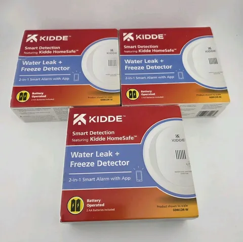 3 New Kidde Smart Water Leak and Freeze Detector WiFi Alexa Google 60WLDR-W
