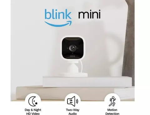 WHITE - BLINK (2-PACK) BLINK MINI INDOOR SECURITY CAMERA 1080P HD VIDEO