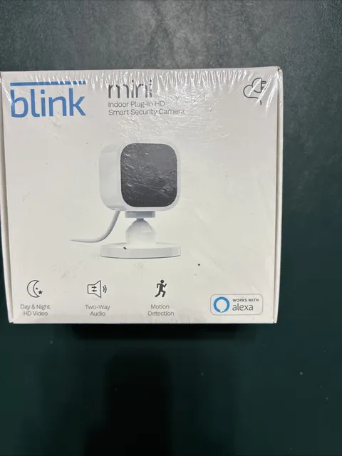 Blink Mini Indoor Smart Security Camera HD Pro Motion Audio Alexa NIB
