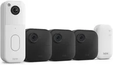 Blink Video Doorbell + 3 Outdoor 4 Smart Cameras (4th Gen) with Sync Module Core