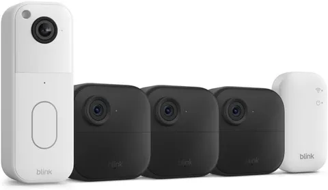 Blink Video Doorbell + 3 Outdoor 4 Smart Cameras (4th Gen) with Sync Module Core
