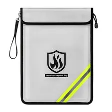 Fireproof Document Bag, 15 x 11 Inch Waterproof Documents Holder 2000℉ Safe f...