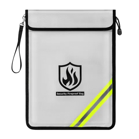 Fireproof Document Bag, 15 x 11 Inch Waterproof Documents Holder 2000℉ Safe f...