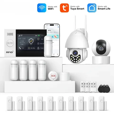 4G Home Alarm Smart Home WIFI Security Alarms for Home House Touch Screen Alarms