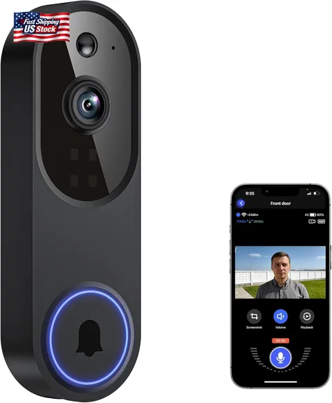 Guggre Doorbell Camera M52, Security Camera Outdoor/Indoor, 1080 HD with Night V