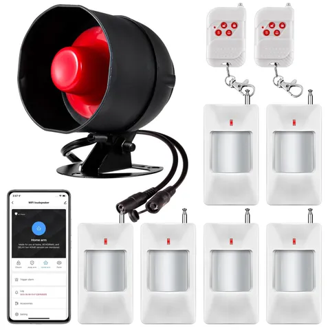 WiFi Alarm System for Home Security, 120dB Wireless Alarm Security System wit...
