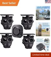 Long Range Solar Wireless Driveway Alarm with 120dB Siren -  Weatherproof