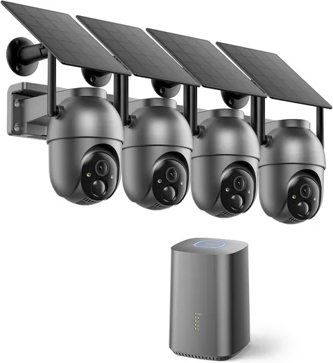 Security Cameras Wireless Outdoor (4-cam-kit), No Subscription Fee | 64GB 