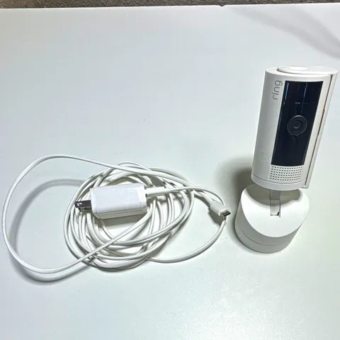 Ring Pan-Tilt Indoor Cam 5F93F2 White 1080p WiFi Security Camera w/ Power Cord