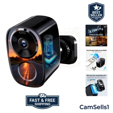 2026 Enhanced 2K UHD Security Cameras Wireless Outdoor – Free Cloud & SD Stor...