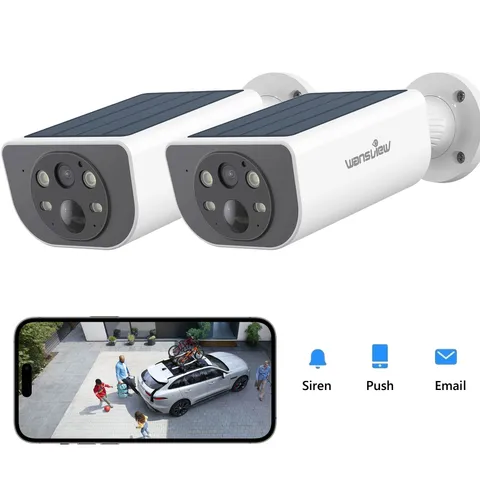 2PCS Wansview 2K Wireless IP Camera WIFI Outdoor Smart Home Security IR Cam IP65