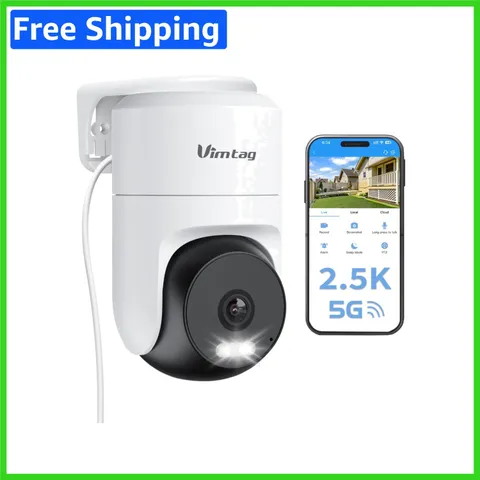 2.5K 4MP Outdoor Security Camera with 360° Pan/Tilt & Color Night Vision