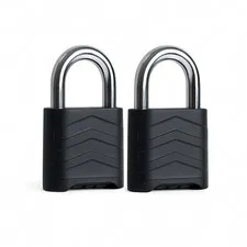 Large Combination Lock, 56mm 4-Digit Padlock with 8mm Shackle-Black