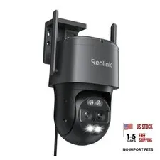 4K Wired WiFi Outdoor Camera, 8MP Dual-Lens PTZ Security Camera | 360° Auto