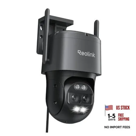 4K Wired WiFi Outdoor Camera, 8MP Dual-Lens PTZ Security Camera | 360° Auto
