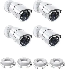 ZOSI 4PK 5MP Add-on Weatherproof POE Security Camera with Ethernet Cables