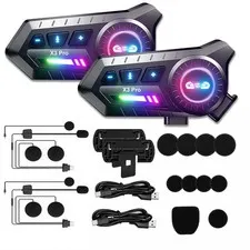 PUSABIYOU 2 Intercom Set Motorcycle Helmet Headset