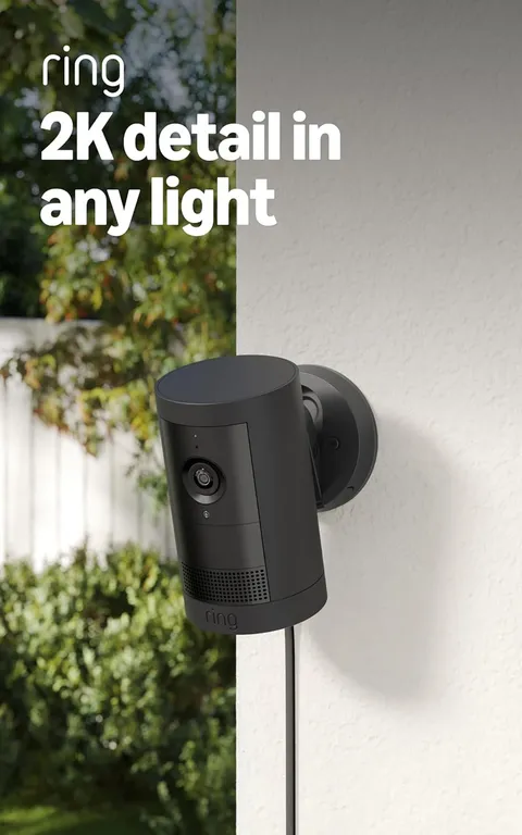 Outdoor Cam Plus, Plug-In (Newest Model), Home or Business Security, Wide-Angle