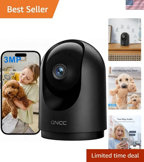 Indoor Security Camera, 2K Cameras for Home Security with Motion Detection, B...