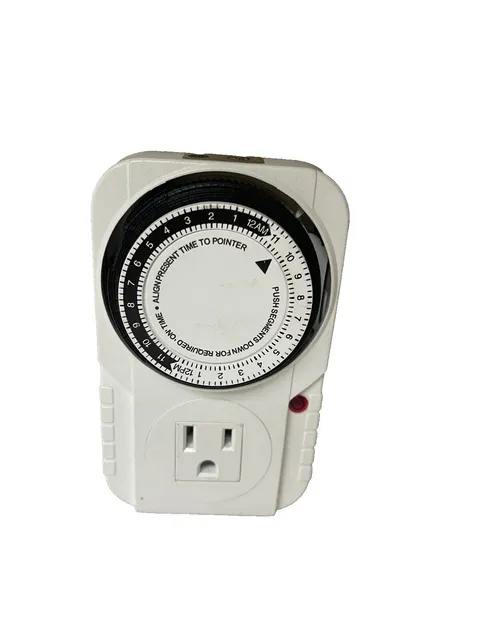 Timer Plug Programmable Stopwatch Adaptor Programmer Power 24H Indoor