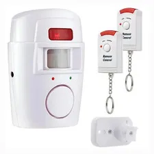 Wireless PIR Motion Sensor Alarm Security System 2 Remote Door Window Garage