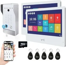 10-Inch Wired 1080P VideoDoorbell Intercom Systemfor Apartments with Touchscreen