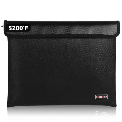 Fireproof Document Bag 5200°F 8 Layers 13.9"x10.6" - Waterproof Fire Safe