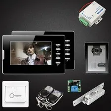 7" Video Door Intercom System with Intra-monitor Audio Intercom for House/ Flat