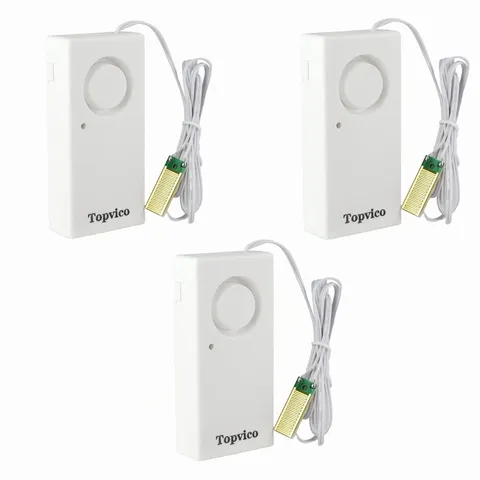 Water Leak Sensor Detector Flood Alarm For Basement Moisture 120db Work Alone