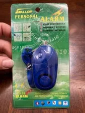 GALLOP 120dB PORTABLE PERSONAL ALARM AND MINI FLASHLIGHT ON LANYARD - BLUE (SS2)
